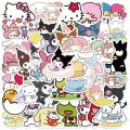 50pcs Sanrio Stickers Cute Cinnamoroll Kuromi My Melody Sticker For Laptop Girls Sanrio My Melody Anime Stickers Kids Toys. 