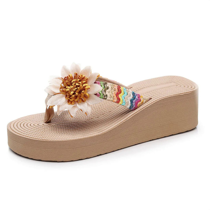 Women%20Slippers%20Summer%20New%20Pattern%20Fashion%20Wedge%20Comfortable%20Beach%20Sandals%20Simple%20Home%20Top%20Slippers%20Ladies%20Flat%20Flip-flop%20Slide%20-%20Image%208