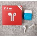 i12 TWS with Bluetooth Headset Earphone Sport and Touch Control. 