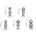 【Hottest Trends】Custom cartoon Family Members Car Sticker Decal Stick Car styling car decoration. 