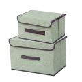 Susan1188 2in1 Plain Color Foldable Storage Box Organizer With Cover set. 