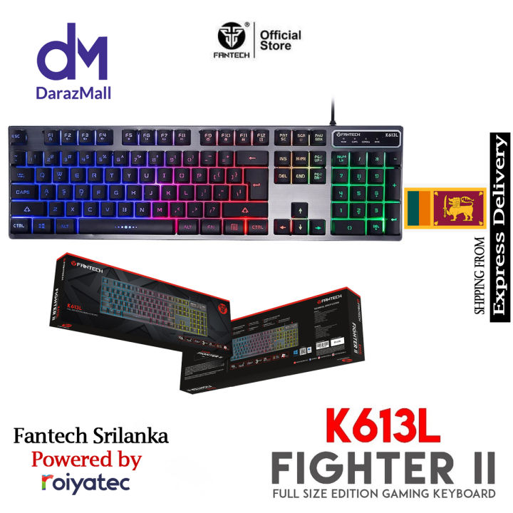 FANTECH K613L 104 Keys Profession Gaming Keyboard USB English Backlight Keyboard