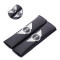 2pcs Carbon Fiber Seat Belt Covers Car Shoulder Pad Protection for Mini Cooper S One d F54 F56 F60 R56 R60. 