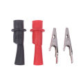2pcs Multimeter Push On Alligator Clip P2008 Inline 2mm Probe Insulated Crocodile Clamp For Electrical Test Probes XUANTING. 