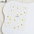 Monja 3D Nail Art Stickers Embossed Yellow Flowers Bee Nail Decals Relief Self-adhesive Nail Sliders Engrave DIY Nail Art Decoration. 