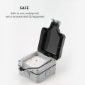 Single Waterproof Weatherproof Outdoor IP66 13A Switched Socket Cover Rainstorm-Proof Outdoor Splash-Proof Box. 