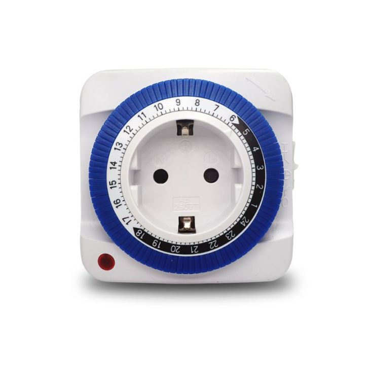 【LuxeGlow】2020 New EU 24 Hours Timer Switch Socket 230V 16A 15min to ...