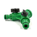2-Way Garden Tap Water Splitter 1/2" 3/4" Female Thread Y Type Watering Adjustable Switch Controller Valve Huiye. 