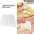 19 cm x 12.5cm Flat White Plastic Cake Decorator Dough Pastry Scraper Tool. 