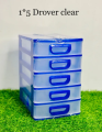 Mini Drawer Premium Quality Transparent Type 5 Layers Set Plastic Storage For Medicine, Stationery Items, Cosmetics, Money, Jewelry & Other Small Items Storing Purpose. 