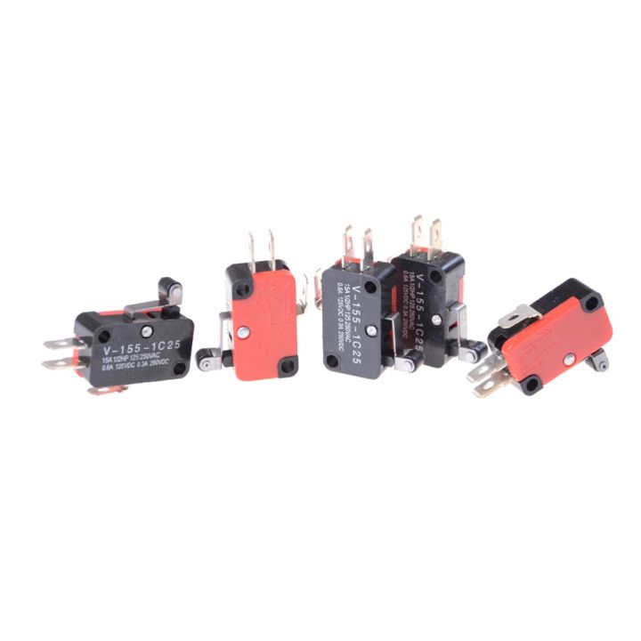 5Pcs%20SPDT%20V-155-1C25%20Short%20Hinge%20Roller%20Lever%20Control%20Limit%20Micro%20Switch%20Encounter%20-%20Image%204