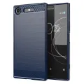 lthmy for Sony Xperia XZ1 Case Carbon Fiber TPU Soft Silicone Back Cover Armor Phone Case Casing. 