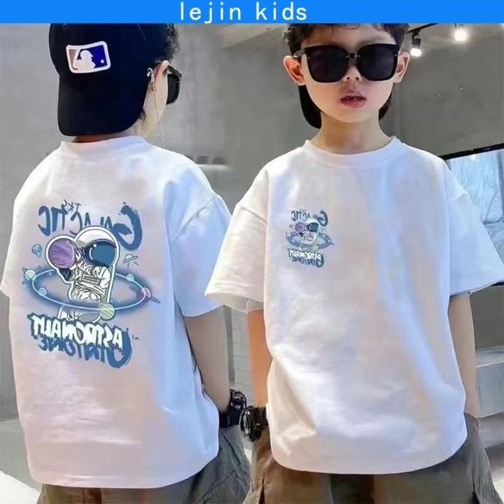 ﹍☋  Baju Tshirt Budak Lelaki Tops Children's Trendy Bear Short-sleeved Boys Middle Big Kids T-shirt Summer New Style Hong Kong Short Sleeve T Shirt Kids Clothes