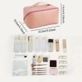 Women Large-Capacity Waterproof Toiletry Travel Cosmetic Bag Portable PU Makeup Pouch Kit Multifunction Organizer Storage. 