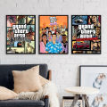 A4 Sized Poster GTA Gaming Grand Theft Auto Wall Posters for Girls and Boys. 