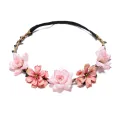 Cloth Floral crown headband Trendy Bridal Paper Flower headband New Years Girls' crown Fashion headband for Festival Wedding Photo shoot Costume party Casual wear. 