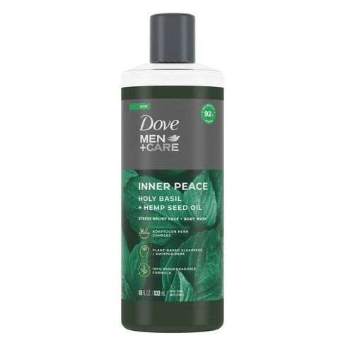 DOVE MEN Care Inner Peace Holy Basil + Hemp Seed Oil Body Wash 532ml
