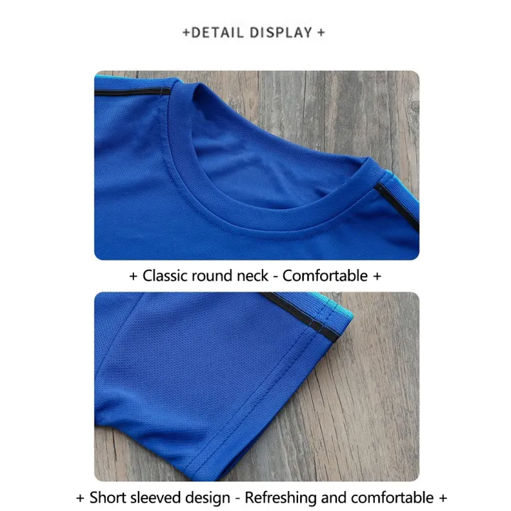Yfashion%202pcs%20Boys%20Short%20Sleeves%20T-shirt%20Set%20Casual%20Quick-drying%20Tops%20Shorts%20Sportswear%20Training%20Suit%20For%204-10%20Years%20Old%20Kids%20-%20Image%207