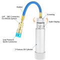 A/C Refrigeration Oil Filling and Replenishing Cylinder + 2 Quick Couplers 2 Oil Checkers. 