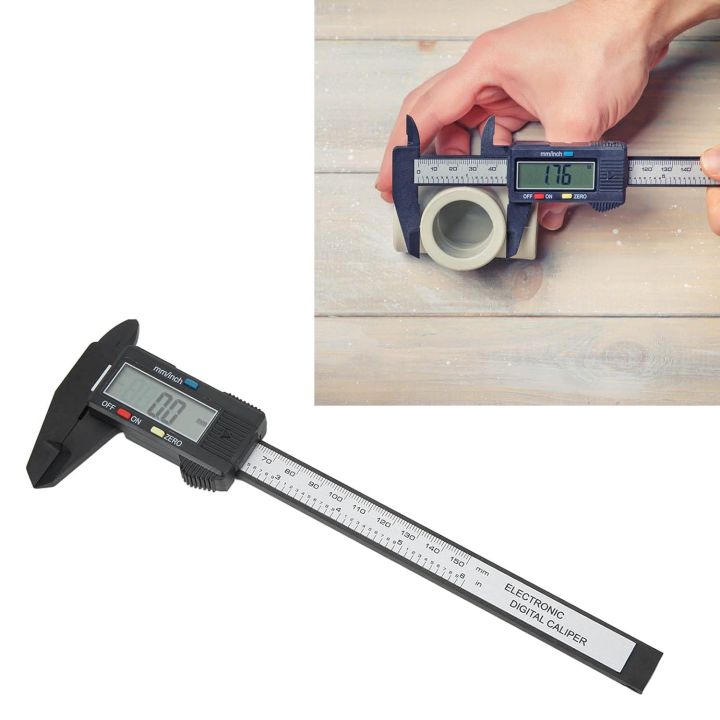 Electronic Digital Caliper, Carbon Fiber Composites Digital Caliper Easy Reading Auto Off for Measurement