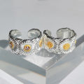 Anillo De Piedras Preciosas De Nido De Abeja De Encaje Vintage Flor De Margarita Chapado En Oro De 18k Piedra Preciosa De Color Circón Lava Pulsera De Metal Pendientes. 
