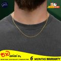 Glamon Bundle OFFER - Gold Color 2mm Cuban Link Chain & 4mm Cuban Link Bracelet For men women gold plated jewellery gift pack. 