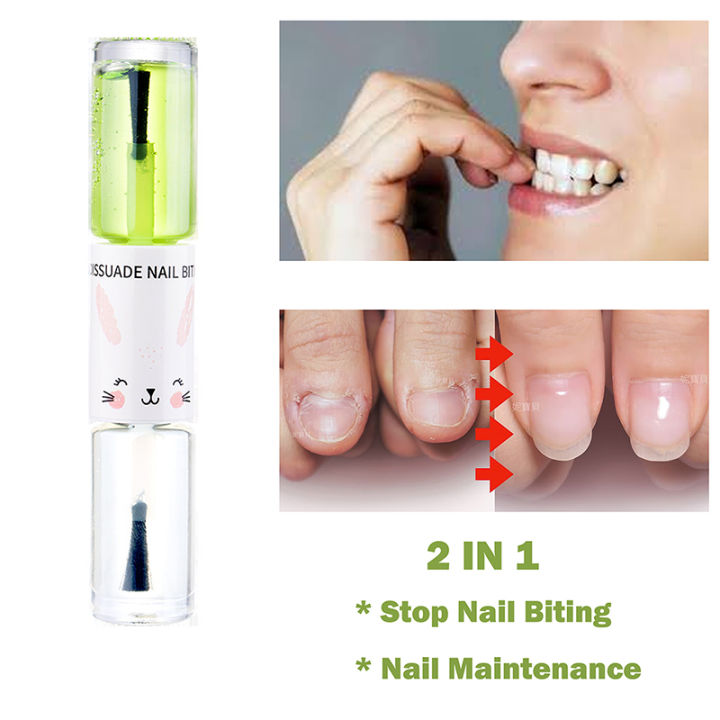 Stop Nail Biting Treatment Nail Polish Bitter Cuticle Non-Toxic Healthy Oil Nail Hang