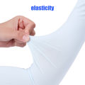 Summer Ice Silk Long Sleeves Anti-Sunburn Arm Cover Men Women Anti-UV Arm Fingerless Sleeve. 