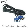 0.5m 1.5m 3m 5m Computer Vga To Vga Cable With Hdb15 Male To Hdb15 Female Connector For Pc Tv Adapter Converter. 