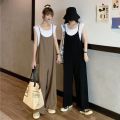 Vest Wide Leg Loose over plus Size + One-Piece Trousers Fat MM Women's Suspenders Summer Jin Two-Piece Set 2-300 Suit. 