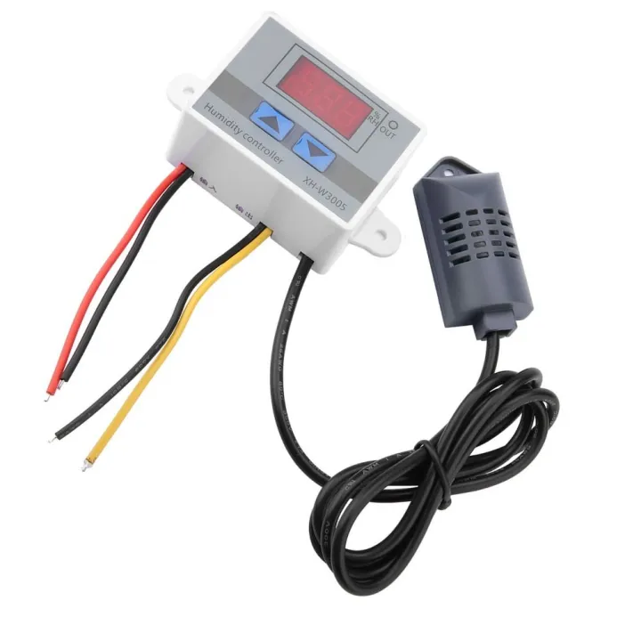 XH-W3005 Feuchtigkeitssensor – Digitales Hygrometer 12V, 0~99% RH, 0,1% Genauigkeit, Einstellbarer Schaltregler, Mit UP/DOWN Tasten – Für Luftfeuchtigkeitsregelung