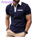 Comfortable Stretchy Shirt Men's Summer Shirt with Zipper Patch Pocket Breathable Slim Fit Casual Top for Daily Wear. 