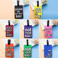 1Pc Bag Travel Accessories Creative Letter Luggage English Tags Suitcase Silicon Portable Travel Label Cologo. 