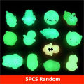 5PCS Novelty Luminous Squishy Toys Cute Cartoon Animal Decompression Toy Creative Stress Relief Pinch Toys Children Gifts YULING. 
