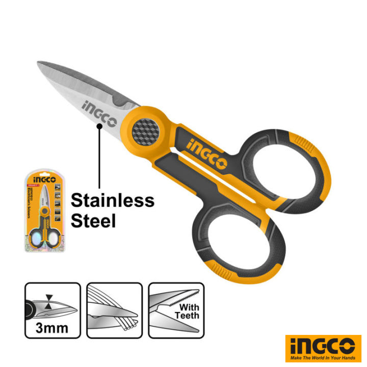 INGCO Electrician Scissors 145mm 5.5"