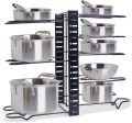 Adjustable Pots and Pans Organizer Rack, Kitchen Organizer. 