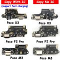 New USB Charging Connector Port Dock Charge Flex Cable For Xiaomi Mi Poco F1 F2 Pro M3 F3 X3 NFC X3 Pro Charging Port Connector. 