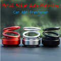 Car Air Freshener Fragrance Solar Power Autorotation Car Dashboard Steel Ornament Car Solid Perfume Car Aromatherapy Car Accessories. 