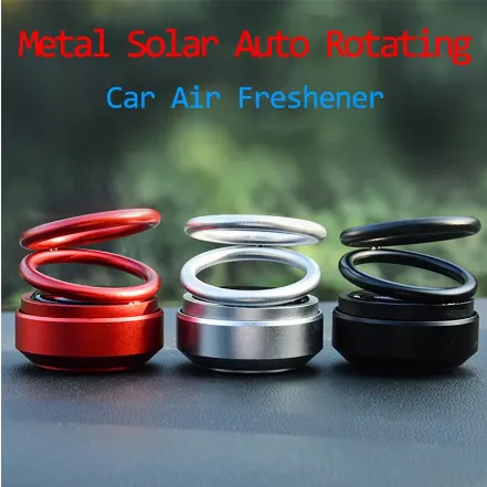Car Air Freshener Fragrance Solar Power Autorotation Car Dashboard Steel Ornament Car Solid Perfume Car Aromatherapy Car Accessories