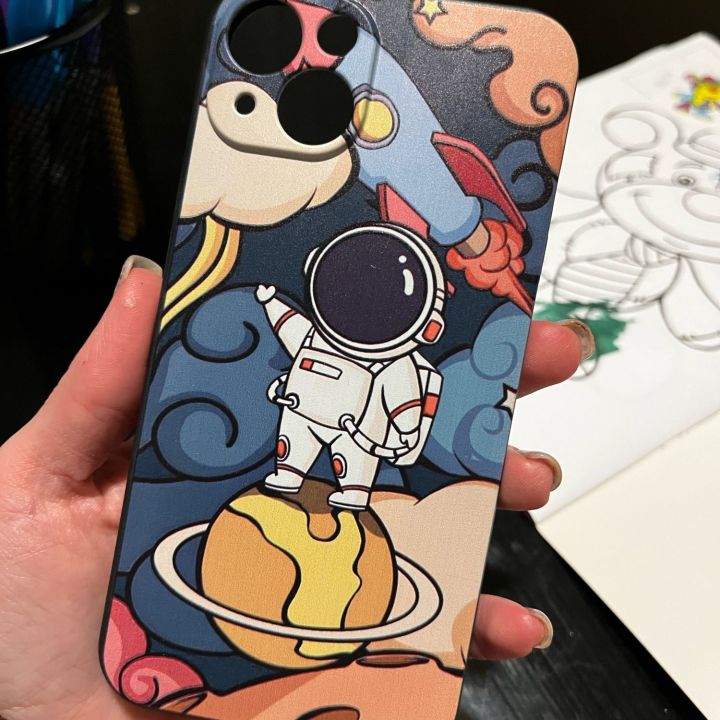 Space%20Astronaut%20painting%20Soft%20Black%20Phone%20Case%20For%20iPhone%20%206,%206S%20%20Back%20Cover%20-%20Image%202