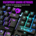 RGB T-Wolf Mechanical Feel Gaming keyboard and Mouse Tf200- High Quality Backlight LED  Gaming Keyboard Usb Ergon. 