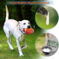 Dog Toy Rubber Squeak Rugby Shape Chew Pets Play Toy Funny Bone Face Design Interactive Play Oval Dog Toys for Medium Large Dogs Cat Puppy Sound Tool Supplies. 