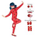 Children's Anime Ladybird Costume with Mask Girl Cosplay Carnival Party Stage Performance Clothing for Kids Girls. 