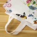 【ALLGOOD】1PC New Folding Takeaway Bag Flower Printing Fabric Reusable Shopping Bag Large Capacity Travel Grocery Folding Bags. 
