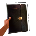 Campandium Golden Lock File | Office Document File Folder With Sliver Lock for Office, Students and Professionals. 