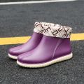 Japanese Rain Shoes Women Non-Slip Tendon Bottom New Stylish Rubber Shoes Work Rain Boots Women's Short Waterproof Boots. 