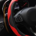 36CM】 Car Steering Wheel Cover Bus Truck For 36 38 40 42 45 47 50 CM Out Diameters Red Microfiber Steering-wheel. 
