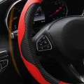 36CM】 Car Steering Wheel Cover Bus Truck For 36 38 40 42 45 47 50 CM Out Diameters Red Microfiber Steering-wheel. 