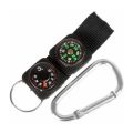 2Pcs Multi Compasses Pointer Mini Keychain Camping Outdoor Tools Metal Climbing Thermometer Compass Key Hook Sports Accessories. 