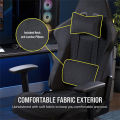 CORSAIR TC100 RELAXED FABRIC BLACK & GREY GAMING CHAIR. 